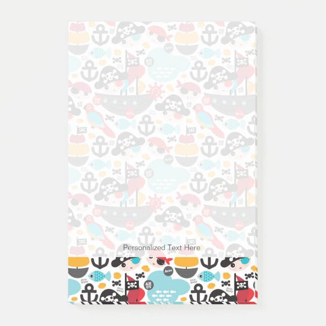 Post-it® Illustration de pirates rétro (Devant)