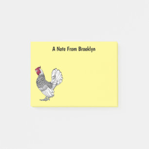 Post-it® Illustration de poulet Sebright