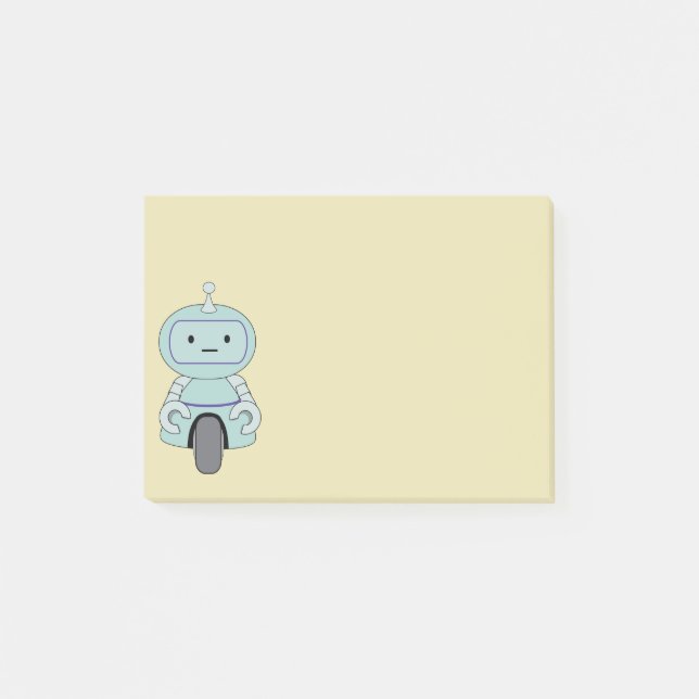 Post-it® Illustration de robot rétro (Devant)