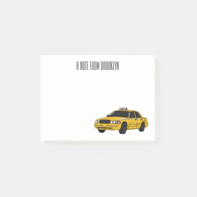 Post-it® Illustration de taxi (Devant)