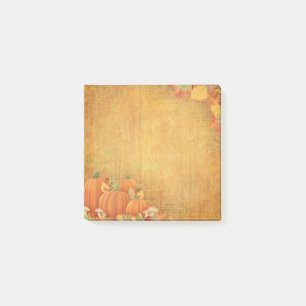 Post-it® Illustration des Citrouilles d'automne et du feuil