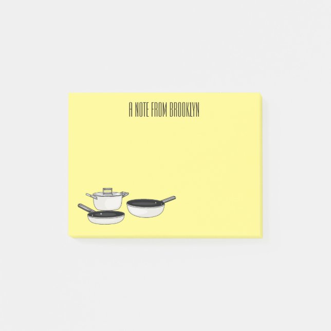 Post-it® Illustration des jeux de cuisine (Devant)