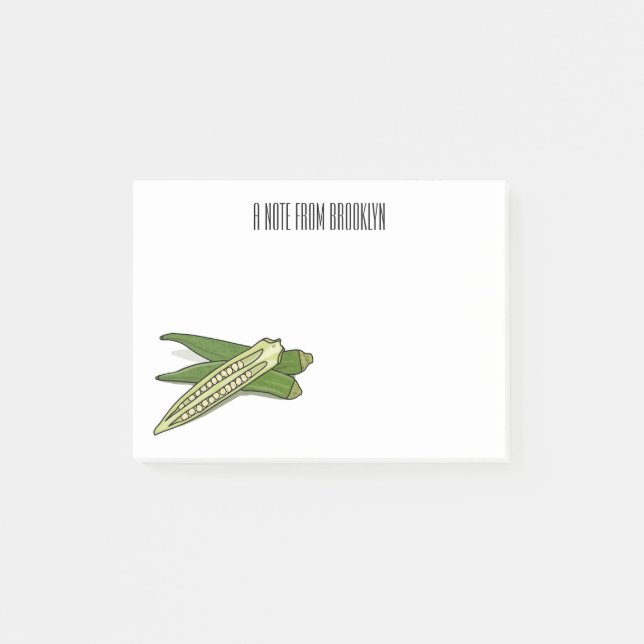 Post-it® Illustration d'Okra (Devant)