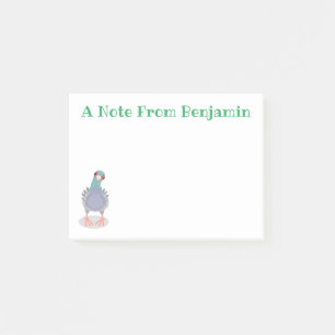 Post-it® Illustration drôle de pigeon curieux