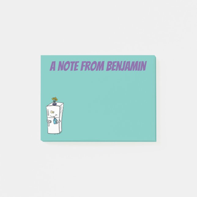 Post-it® Illustration drôle de réfrigérateur (Devant)