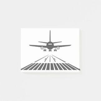 Post-it® Illustration du décollage de la piste par avion