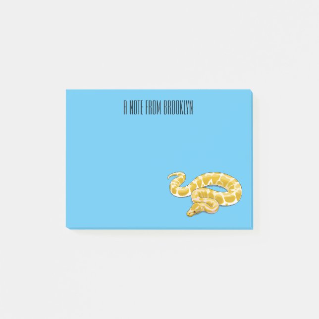 Post-it® Illustration du serpent python birman (Devant)