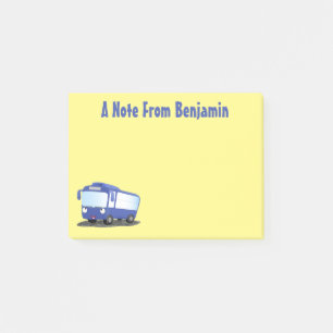 Post-it® Illustration d'un bus moderne bleu mignon