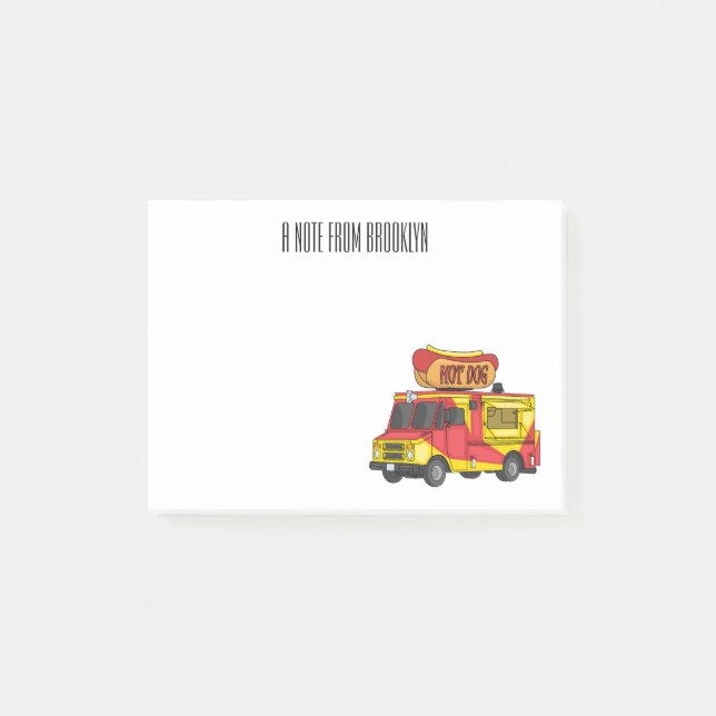 Post-it® Illustration d'un camion de nourriture pour chien  (Devant)