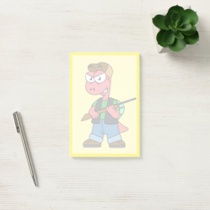 Post-it® Illustration D'Un Chasseur De Spinosaure Avec Arme