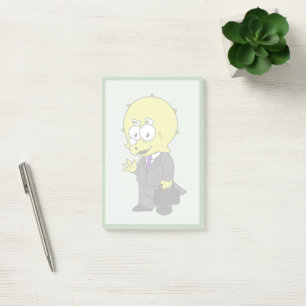 Post-it® Illustration D'Un Homme D'Affaires Tricératops.