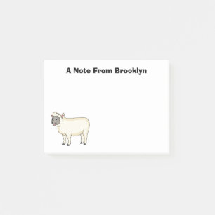 Post-it® Illustration d'un mouton joyeux