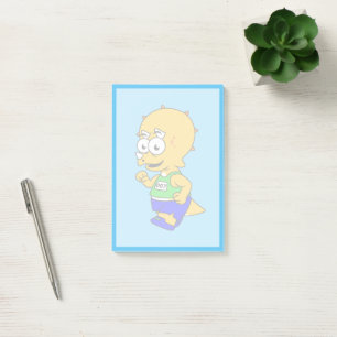 Post-it® Illustration D'Un Tricératops Runner.
