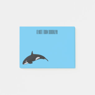 Post-it® Illustration d'une baleine tueuse