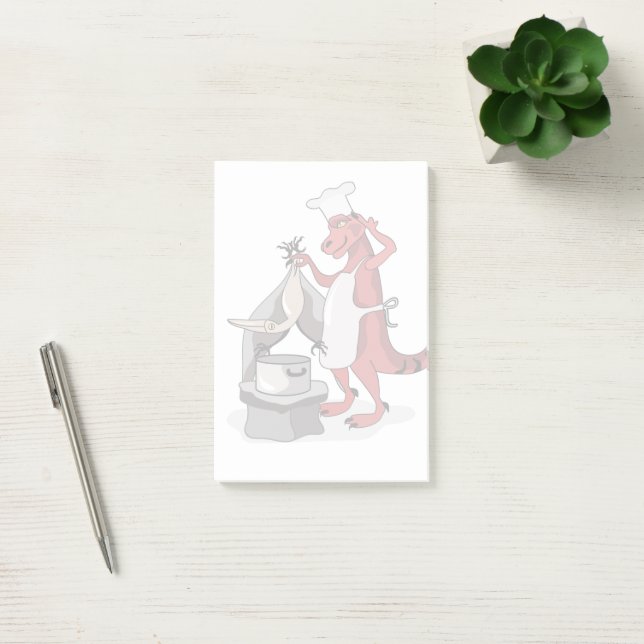Post-it® Illustration D'Une Cuisine De Chef Tyrannosaurus R (Bureau)