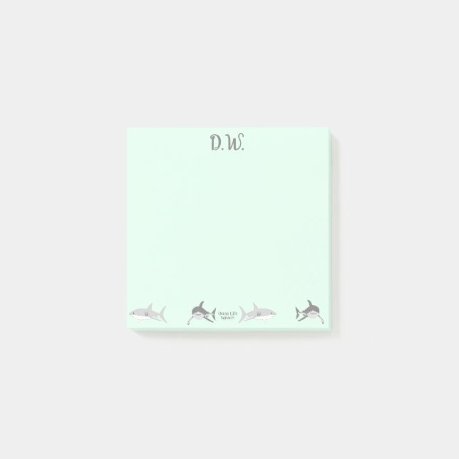 Post-it® Illustration écologique des requins océaniques viv (Devant)