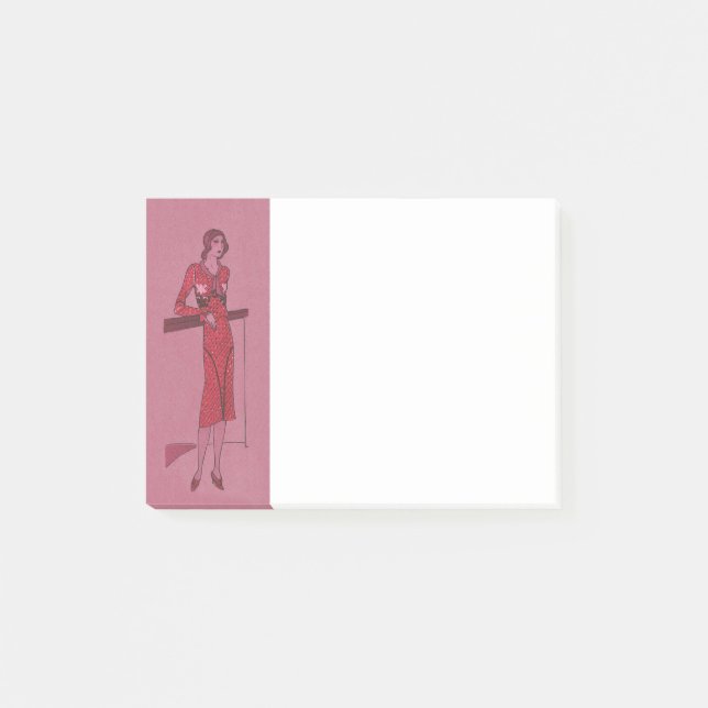 Post-it® Illustration fashionista Flapper c1925 (Devant)