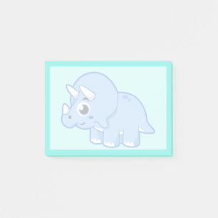 Post-it® Illustration Mignonne D'Un Dinosaure Tricératops.