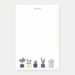Post-it® Illustration minimaliste de Plante pointé de crème