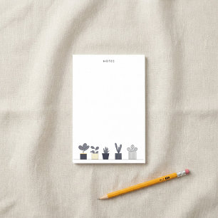 Post-it® Illustration minimaliste de Plante pointé de crème