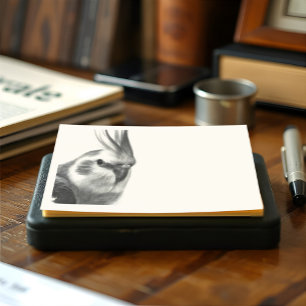 Post-it® Illustration réaliste de l'oiseau de Cockatiel Por