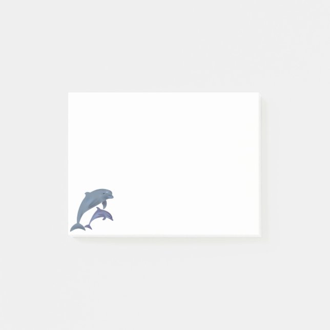 Post-it® Illustration sautante de dauphins (Devant)