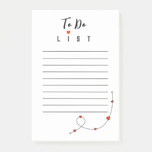 Post-it® Illustration simple avec des coeurs minimalistes