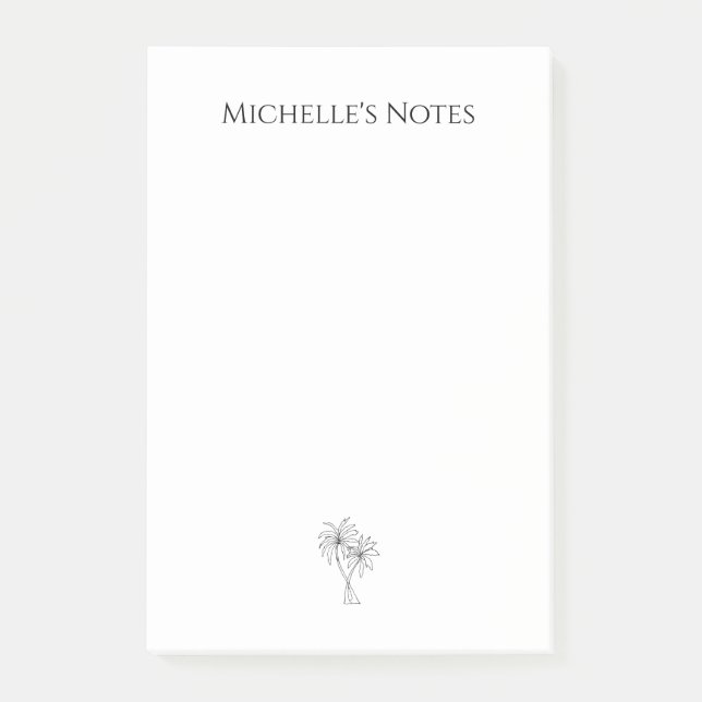 Post-it® Illustration simple Tropical Palm Trees à la main (Devant)