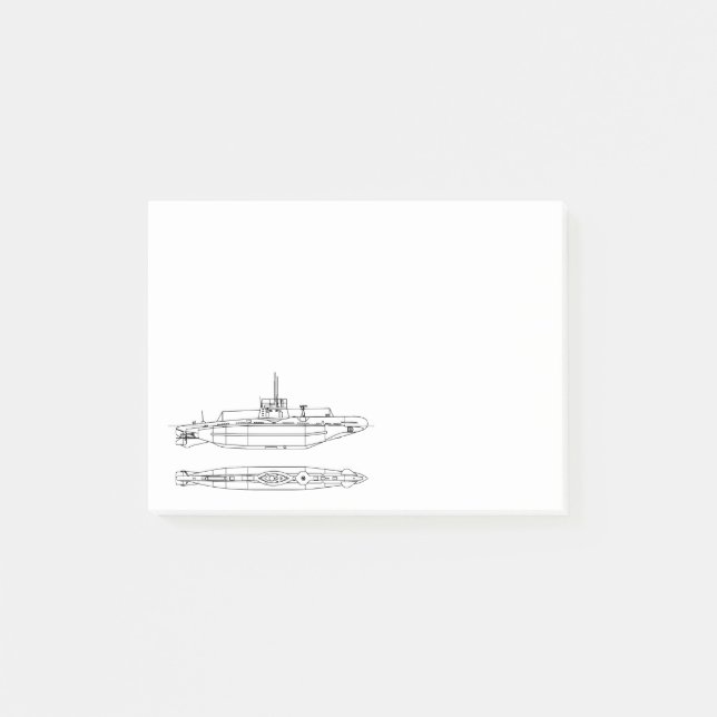 Post-it® Illustration submersible vintage (Devant)