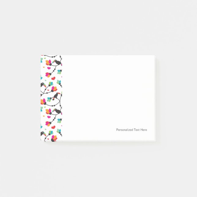 Post-it® illustration tropicale de l'oiseau toucan mignon (Devant)