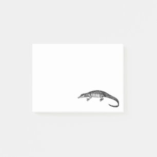 Post-it® Illustration vintage d'alligator