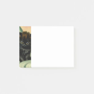 Post-it® Illustration vintage de Kitten noir