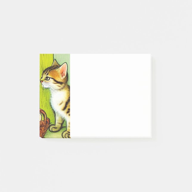 Post-it® Illustration vintage Tabby Cat (Devant)