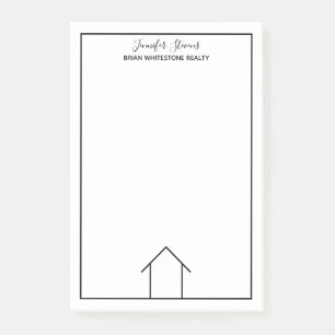 Post-it® Immobilier Maison Simple Noir Personnalisé Réalisa