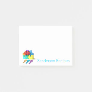 Post-it® Immobiliers, Chambre et clés, agent immobilier,