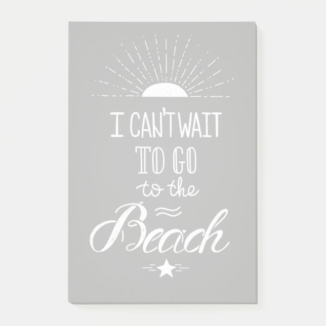 Post-it® Impossible D'Attendre D'Aller À La Plage (Devant)