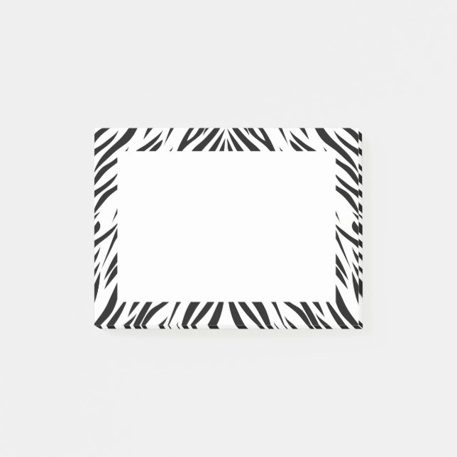 Post-it® Impression Zèbre noir et blanc (Devant)