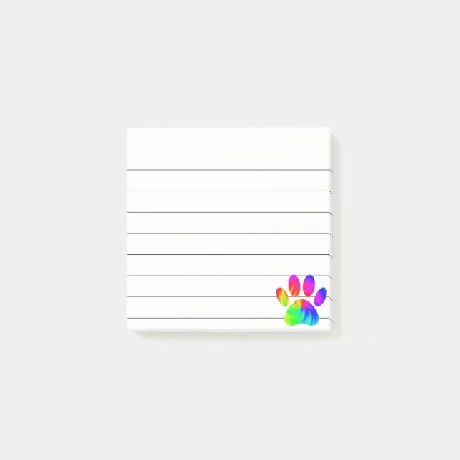 Post-it® Imprimé graphique patte de chien Tie Dye 3x3 doubl (Devant)