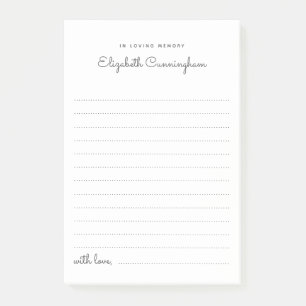 Post-it® In Love Mémoire Funeral Chic Partager une mémoire