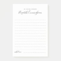 In Love Mémoire Funeral Elegant Share a Memory