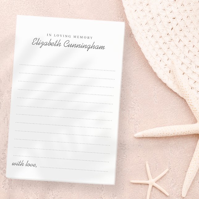 Post-it® In Love Mémoire Funeral Modern Share a Memory (Créateur téléchargé)