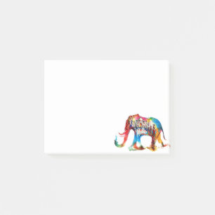 Post-it® Inde Elephant Vintage voyage Love Aquarelle