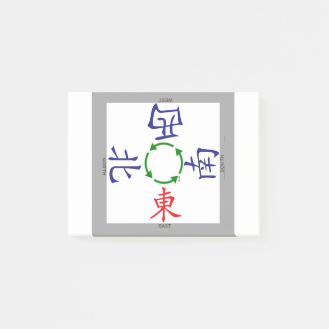 Post-it® indicateur des vents du mahjong (Devant)