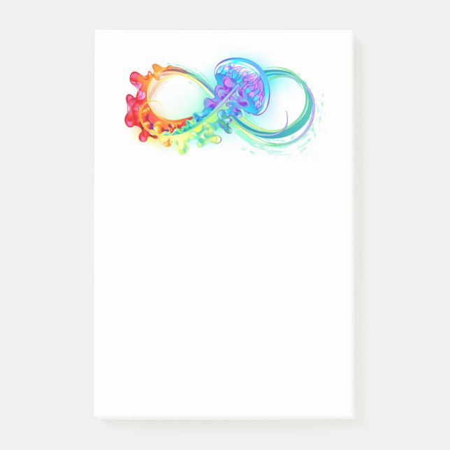 Post-it® Infinity avec Rainbow Jellyfish (Devant)