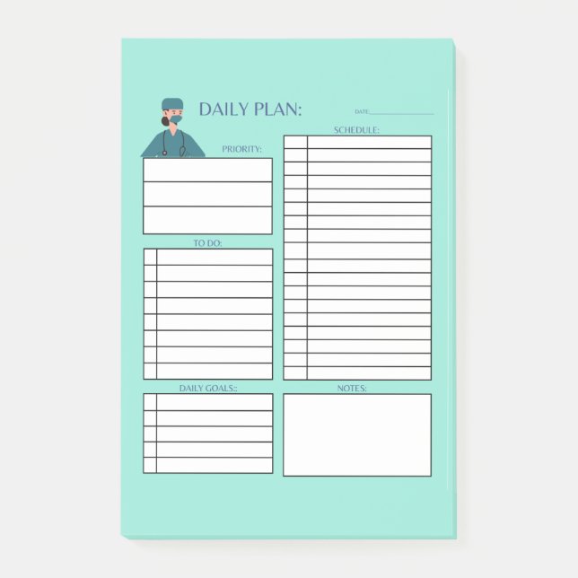 POST-IT® INFIRMIÈRE DU PLAN QUOTIDIEN (Devant)