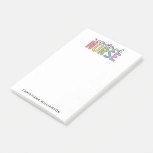 Post-it® Infirmière inscrite sur mesure Colorful Graduation