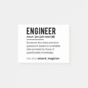 Post-it® Ingénieur Définition Ingénierie Cadeau