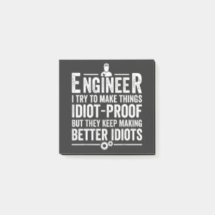 Post-it® Ingénieur, J'Essaie De Faire Des Choses Idiot-Pro