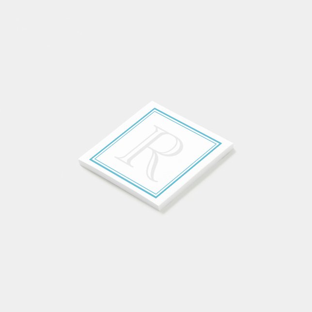 Post-it® Initiale de cadre d'Aqua (Incliné)