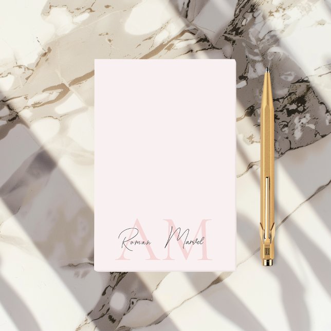 Post-it® Initiale minimale et personnalisée (Créateur téléchargé)